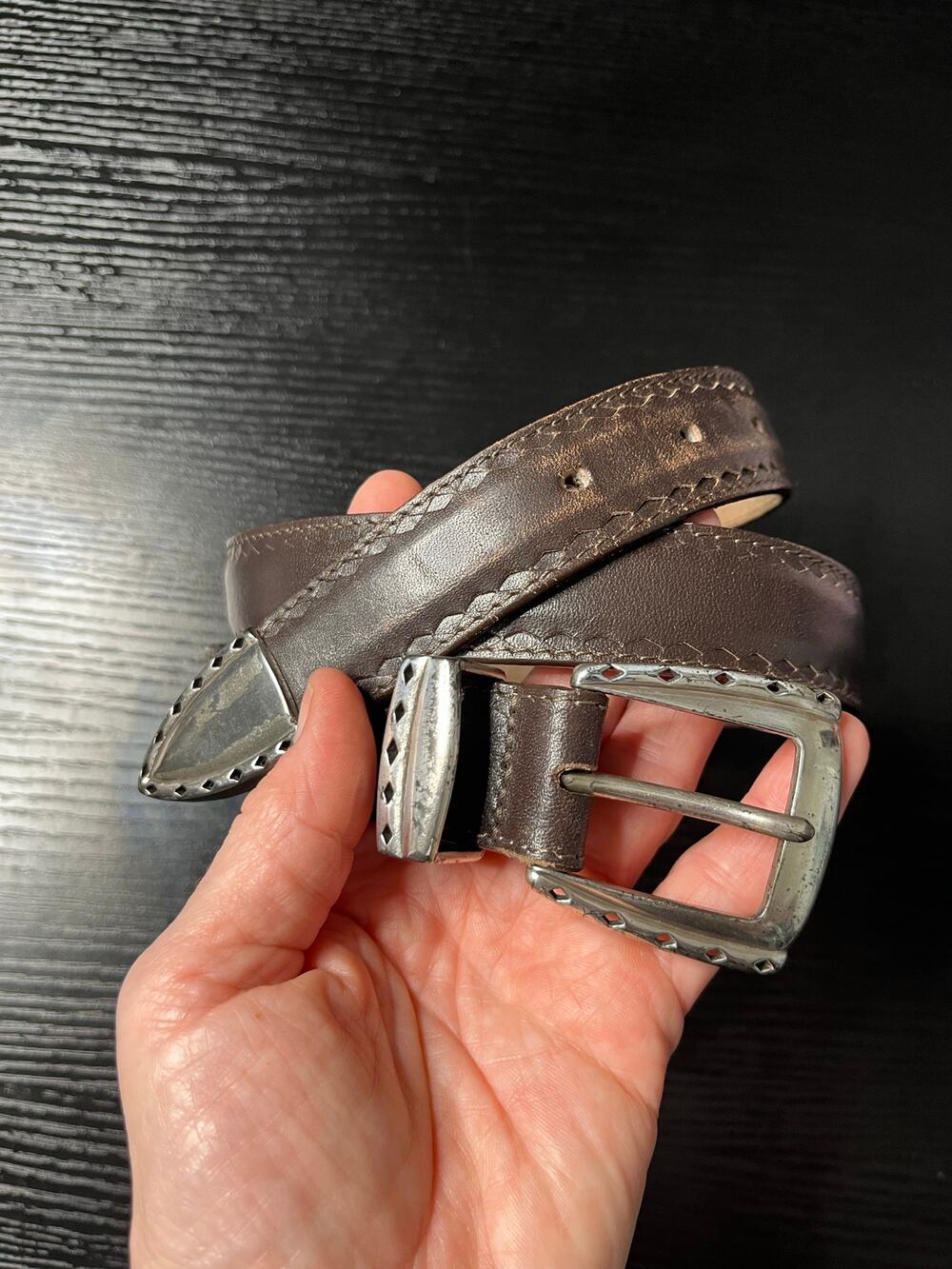 Vintage 1996 Leather Western Style Belt by Billy Belts